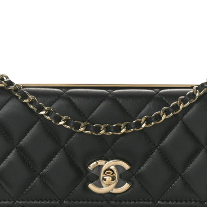 Chanel Lambskin Quilted Trendy CC Long Clutch With Chain Black 8 of 10