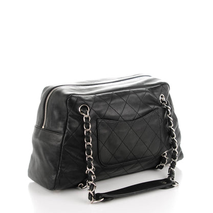 Chanel Lambskin Quilted Medium Chain Around Tote Black 3 of 7