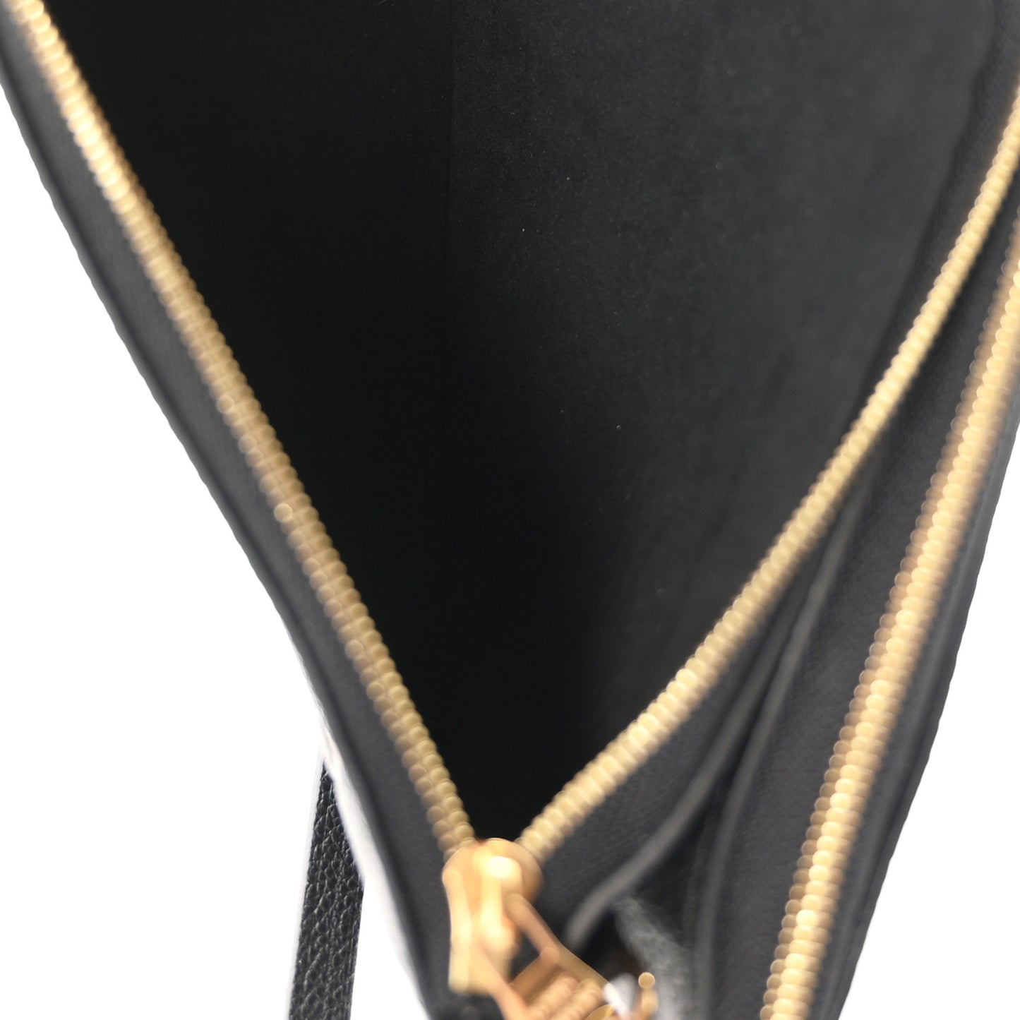 Empreinte Monogram Giant Double Zip Pochette Black Cream
