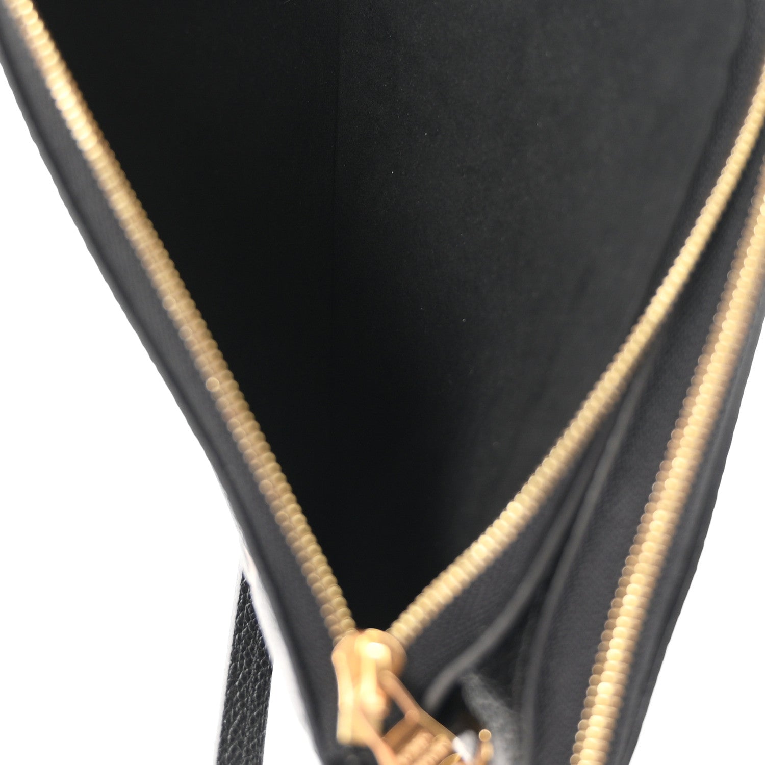 Louis Vuitton Empreinte Monogram Giant Double Zip Pochette Black Cream 5 of 10