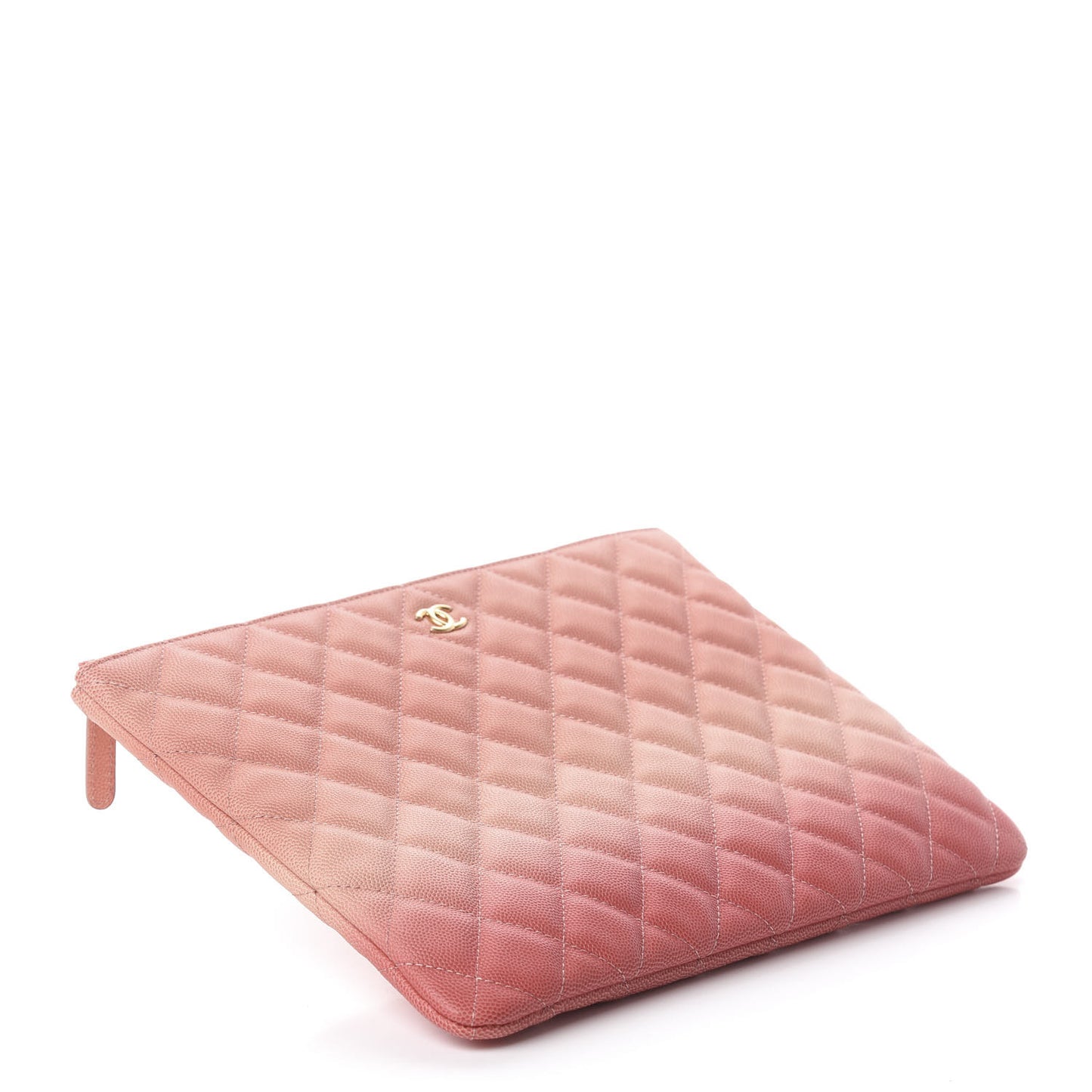 Caviar Ombre Medium Cosmetic Case Coral