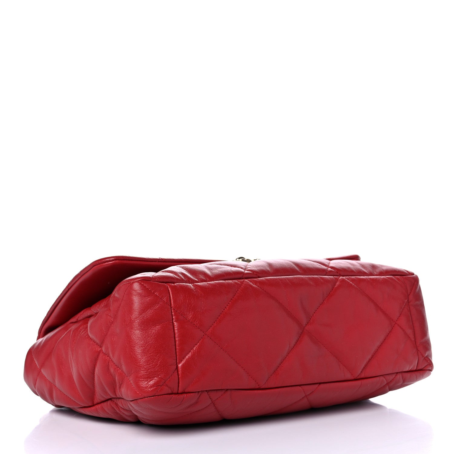 Chanel Goatskin Quilted Maxi Chanel 19 Flap Red 4 of 16