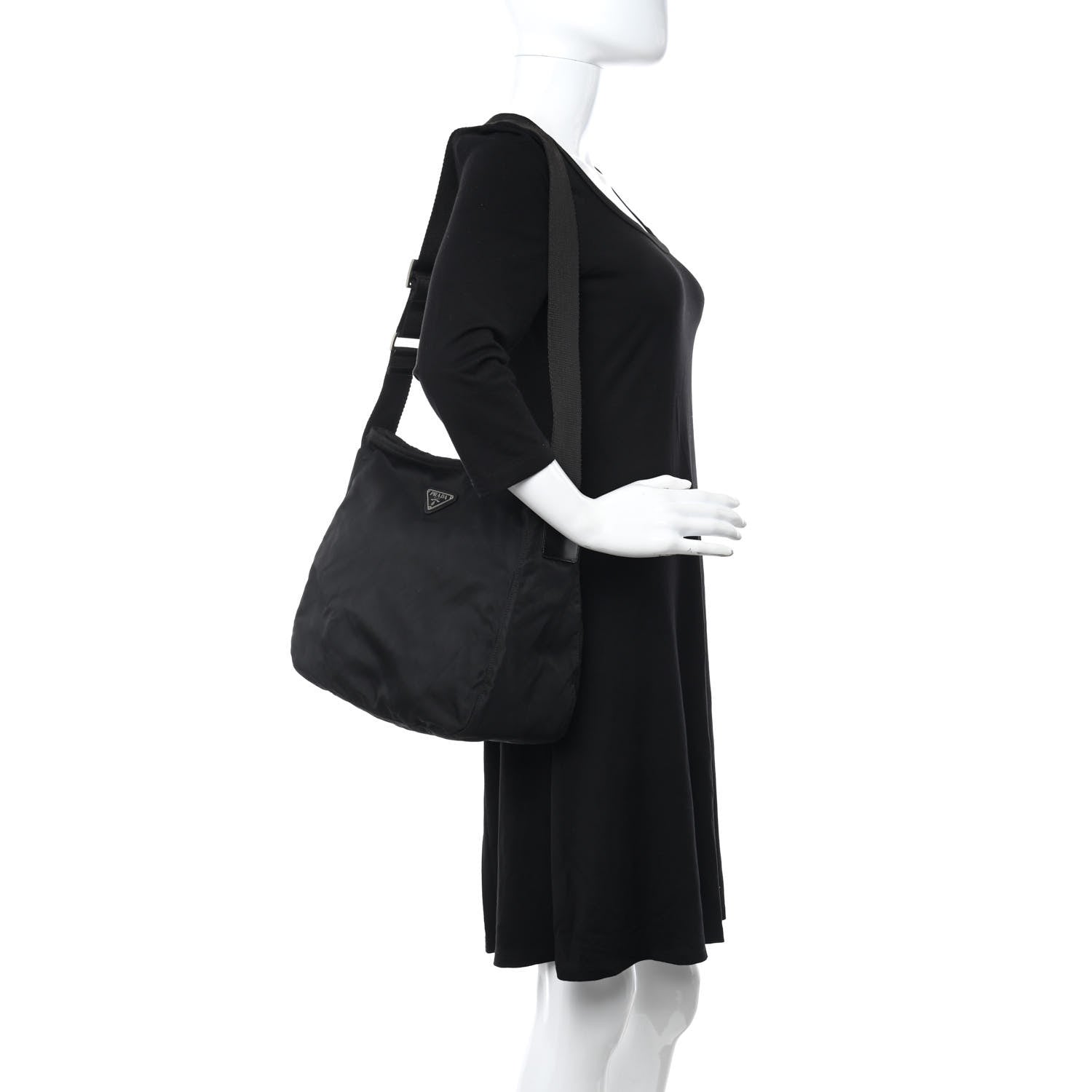 Prada Nylon Hobo Black 2 of 7