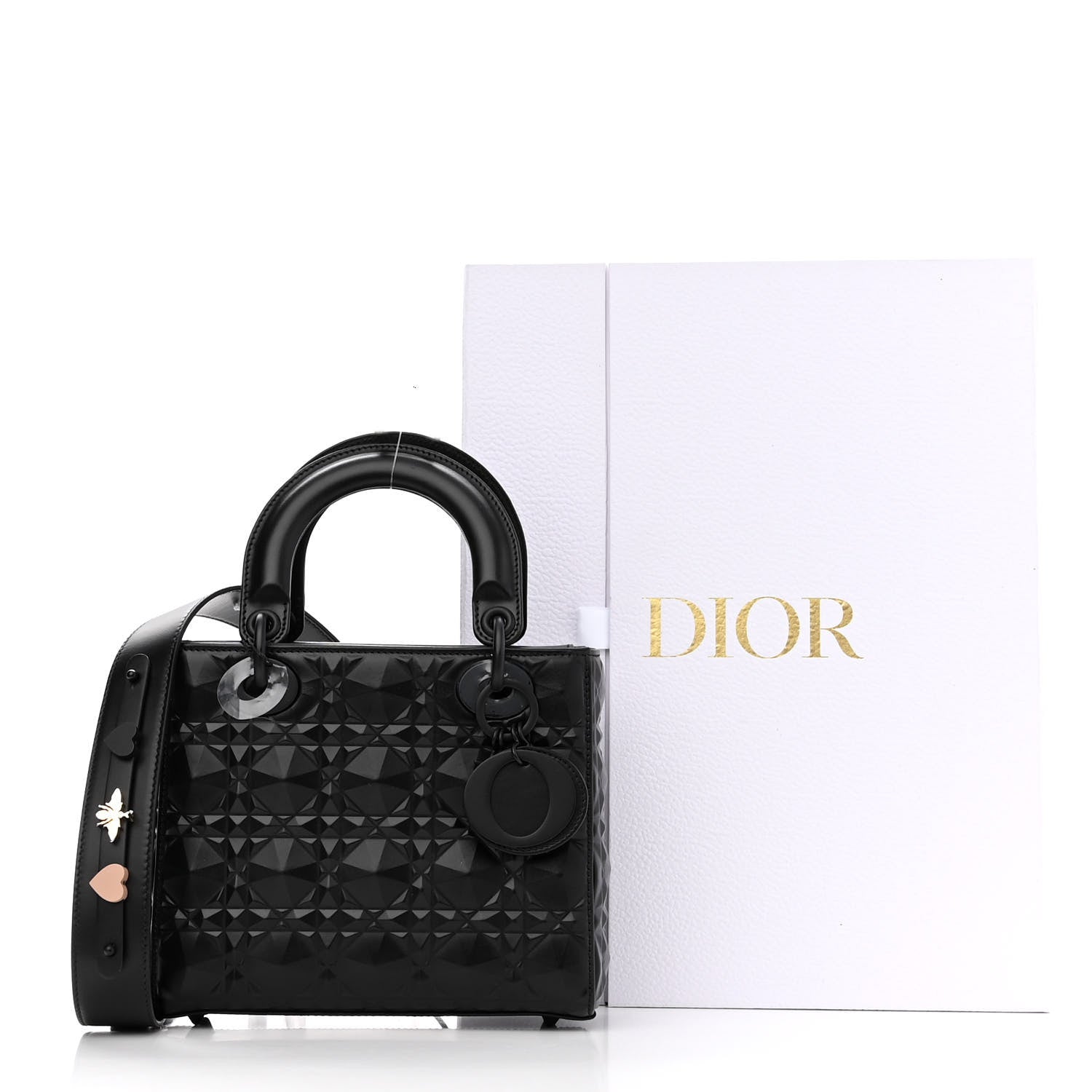 Christian Dior Calfskin Cannage Diamond Small My ABCDior Lady Dior Black 12 of 12