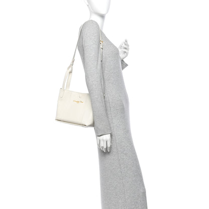 Christian Dior Calfskin Medium Signature Bucket Bag Latte 2 of 12