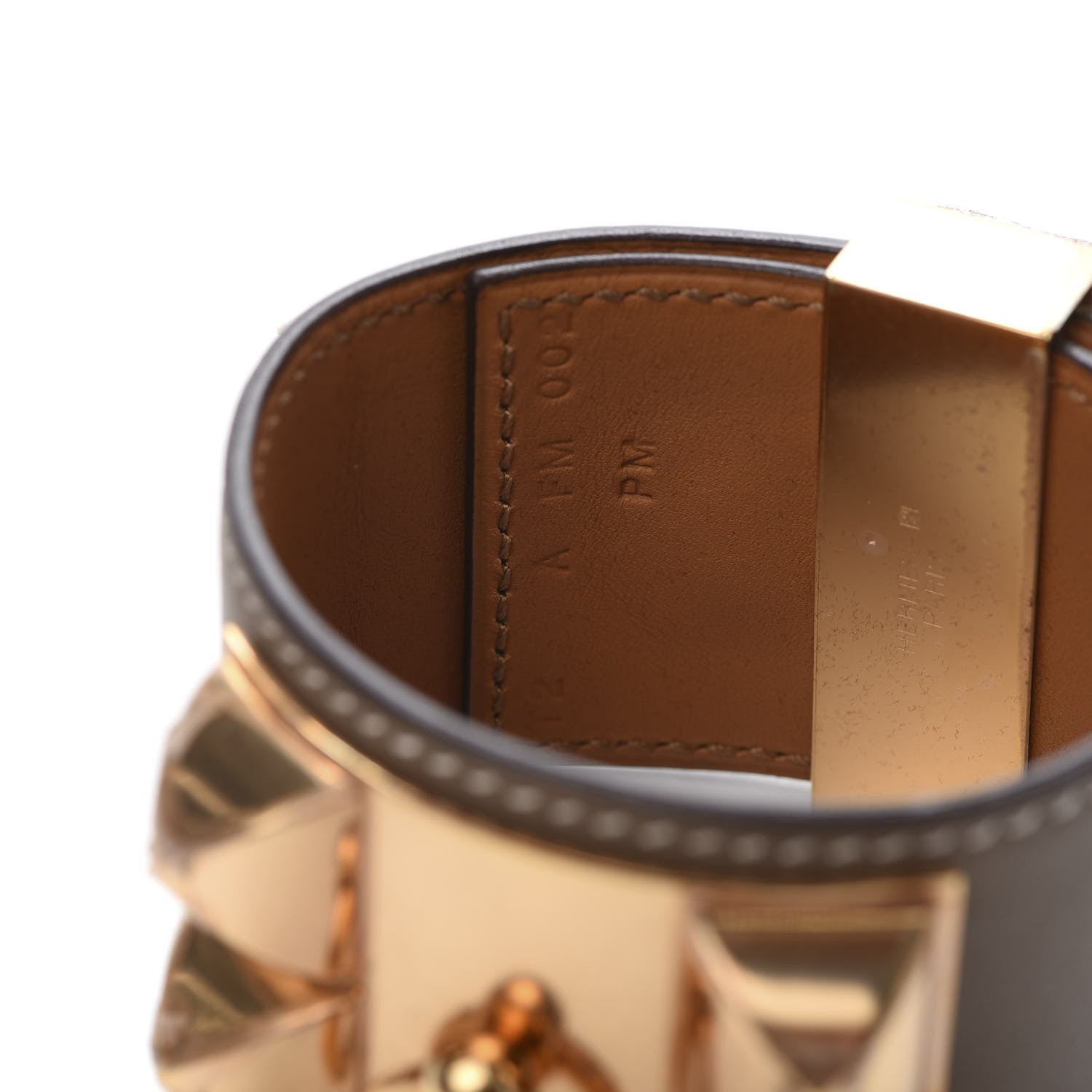 Hermes Swift Collier De Chien CDC Bracelet T2 Etain 6 of 8