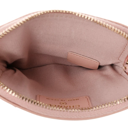 Chanel Quilted Chanel 19 Zip Card Holder Wallet Light Pink 5 of 8