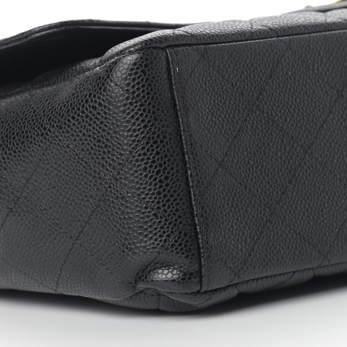 Caviar Quilted Maxi Double Flap Black