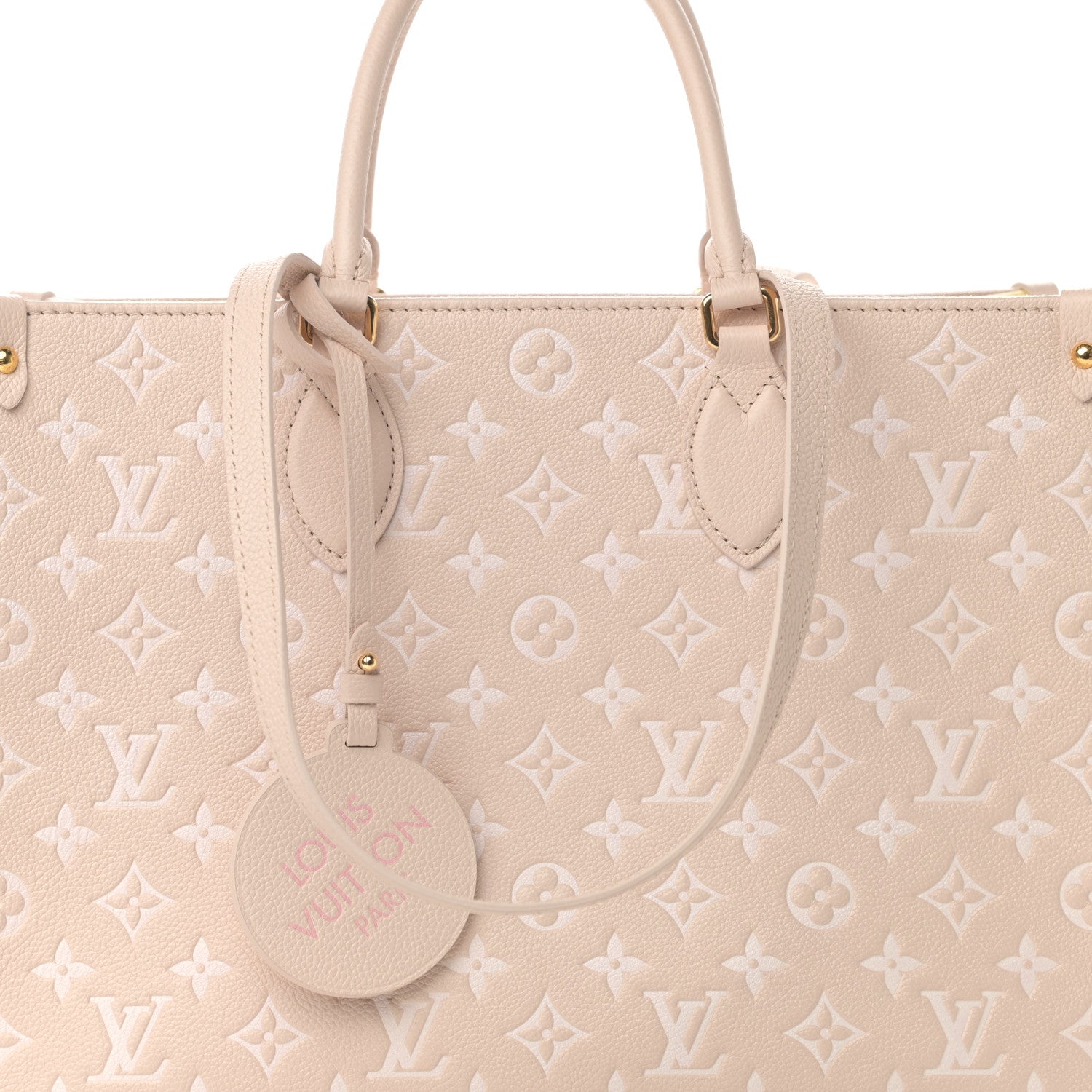 Louis Vuitton Empreinte Monogram Spring In The City Onthego MM Beige Pink Yellow 7 of 11