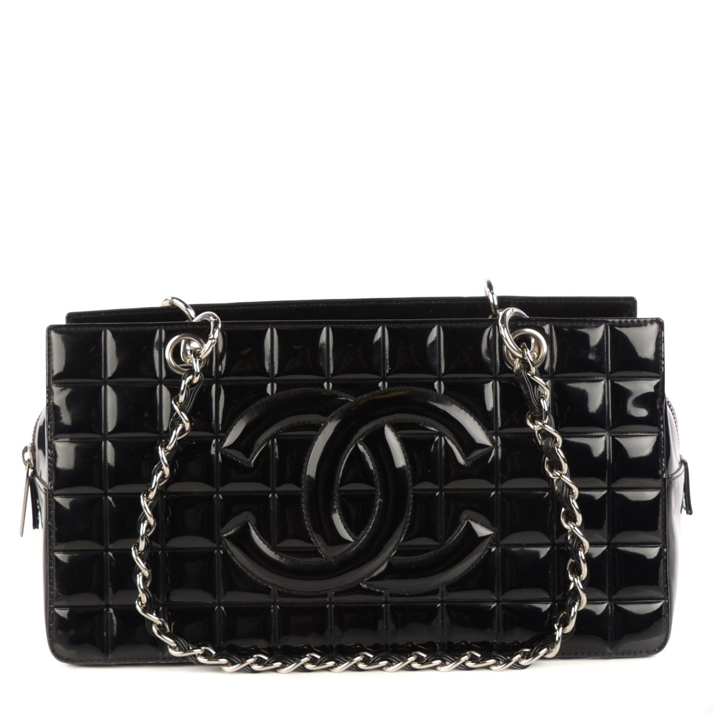 Patent Chocolate Bar Timeless CC Tote Black