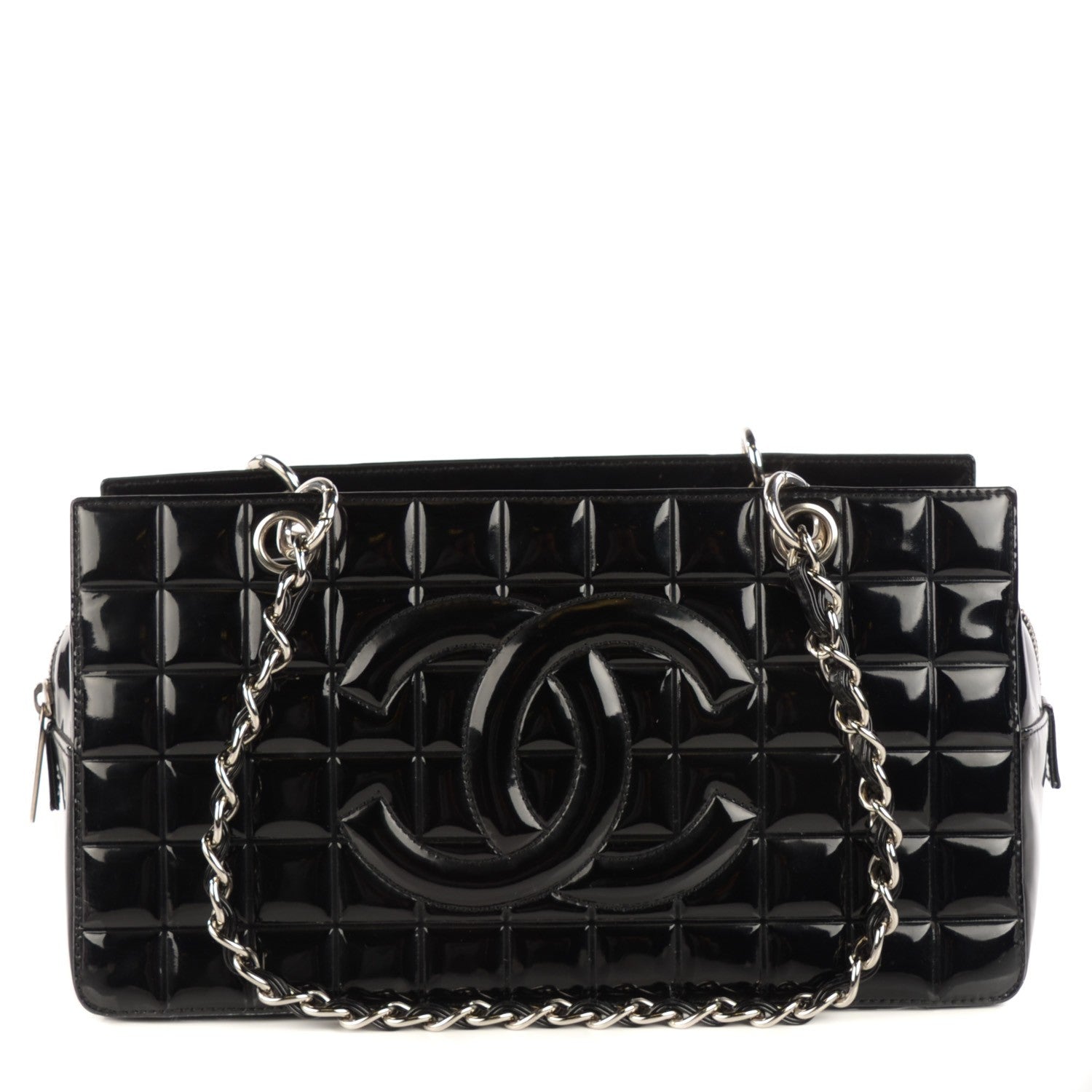 Chanel Patent Chocolate Bar Timeless CC Tote Black 1 of 7