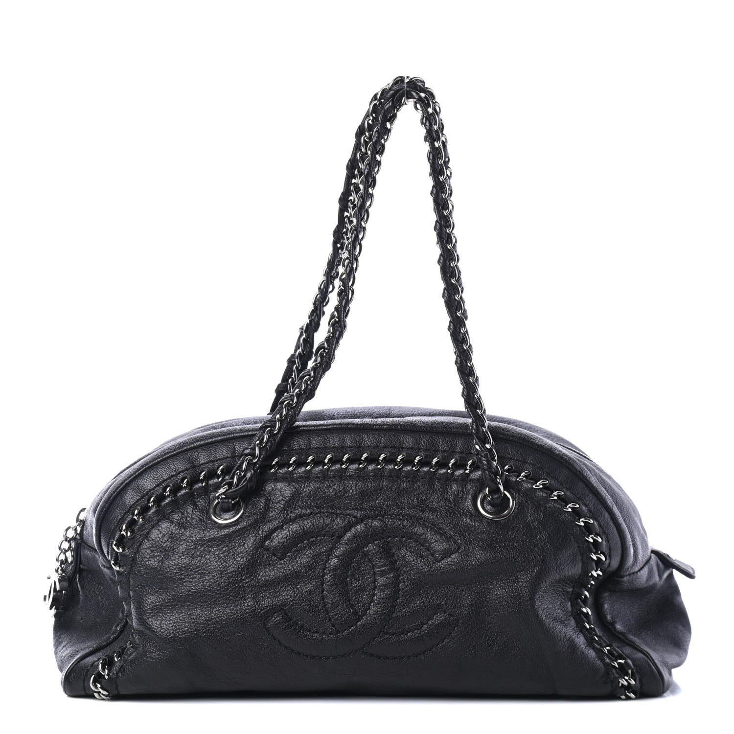 Chanel Goatskin Medium Luxe Ligne Bowler Black 1 of 4