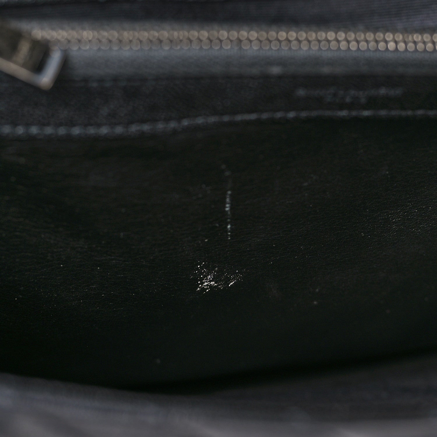 Saint Laurent Sheepskin Matelasse Chevron Monogram Large College Satchel Black 11 of 11