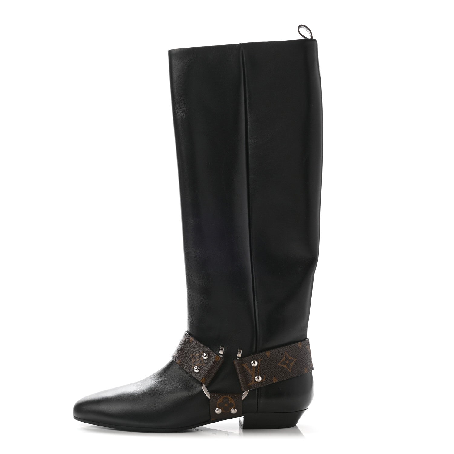 Louis Vuitton Calfskin Monogram Rhapsody High Boots 39 Black 1 of 11