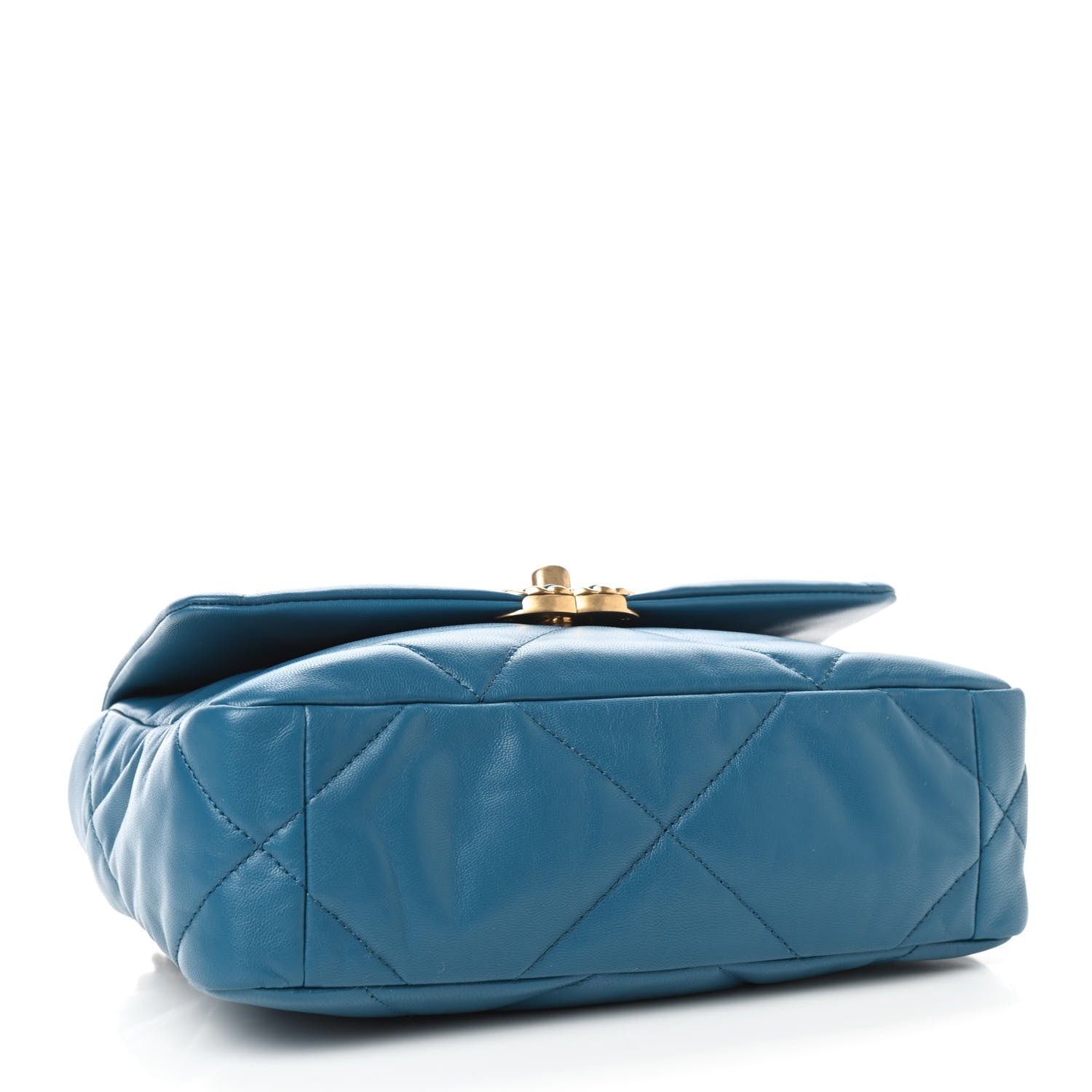 Chanel Goatskin Quilted Medium Chanel 19 Flap Turquoise 4 of 9