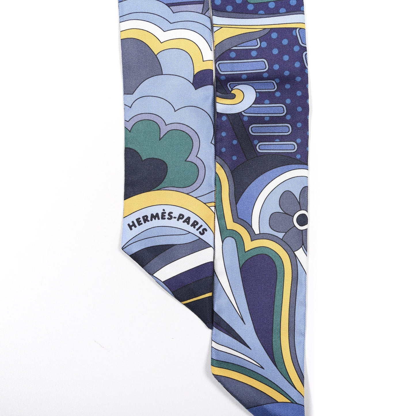 Silk Faubourg Rainbow Twilly Blue Jaune Vert