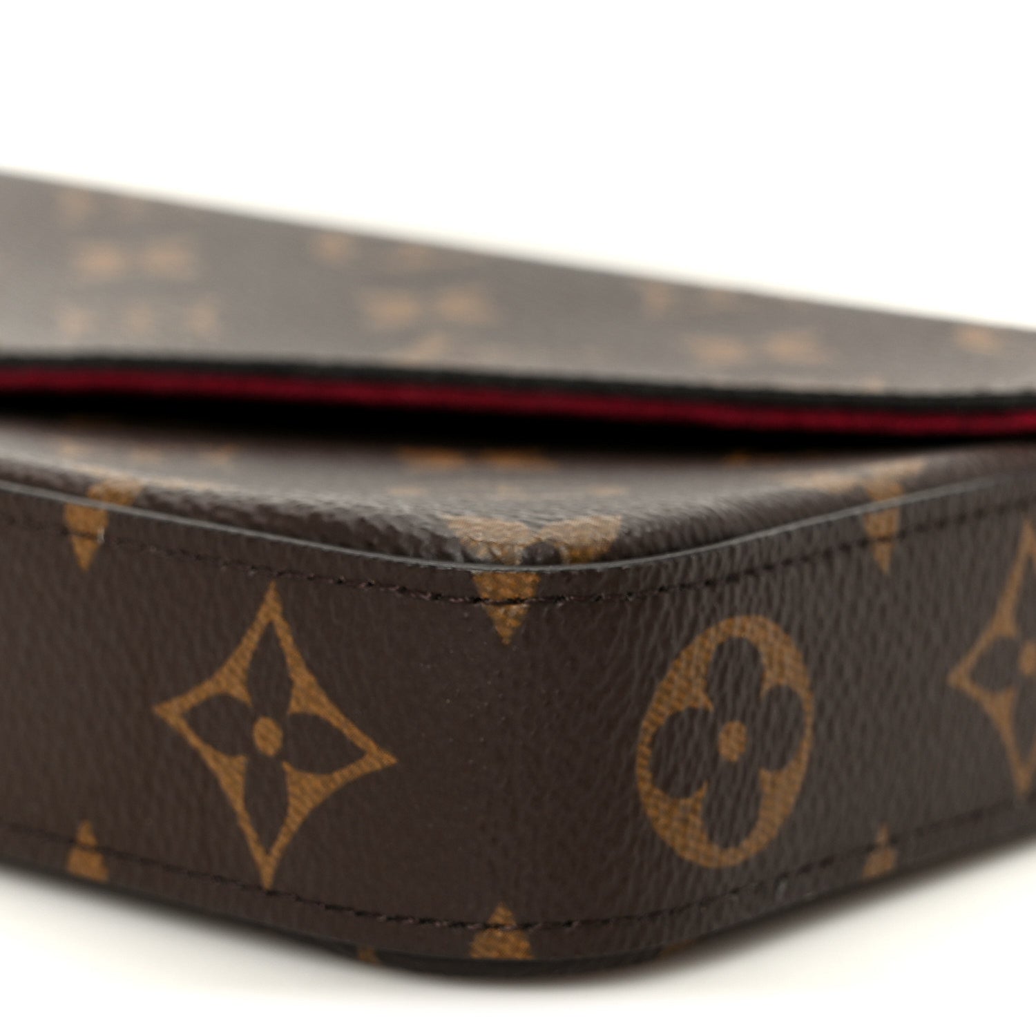 Louis Vuitton Monogram Pochette Felicie Chain Wallet Fuchsia 13 of 14