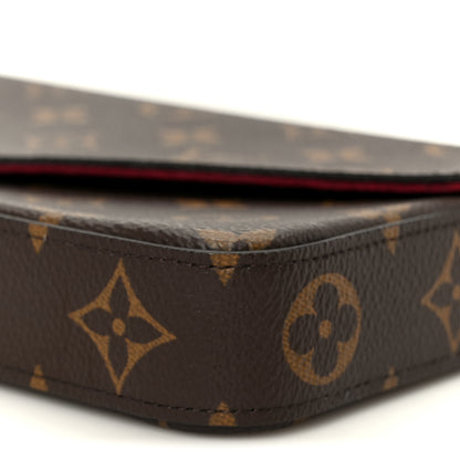 Louis Vuitton Monogram Pochette Felicie Chain Wallet Fuchsia 13 of 14
