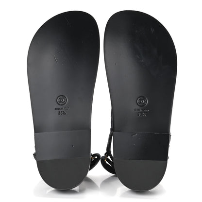 Chanel Denim Quilted Dad Sandals 38.5 Blue 5 of 8