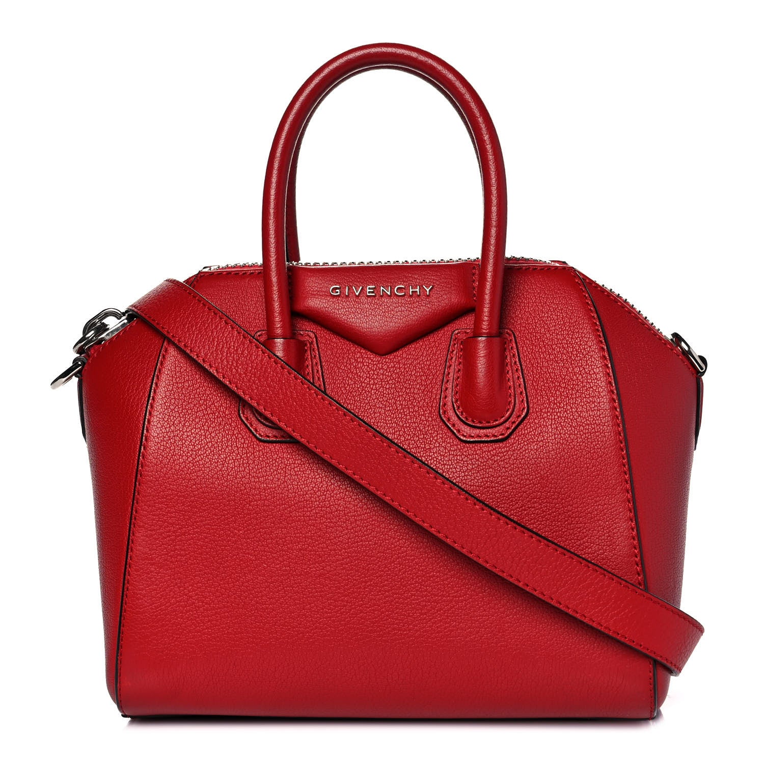 Givenchy Sugar Goatskin Mini Antigona Dark Red 1 of 9