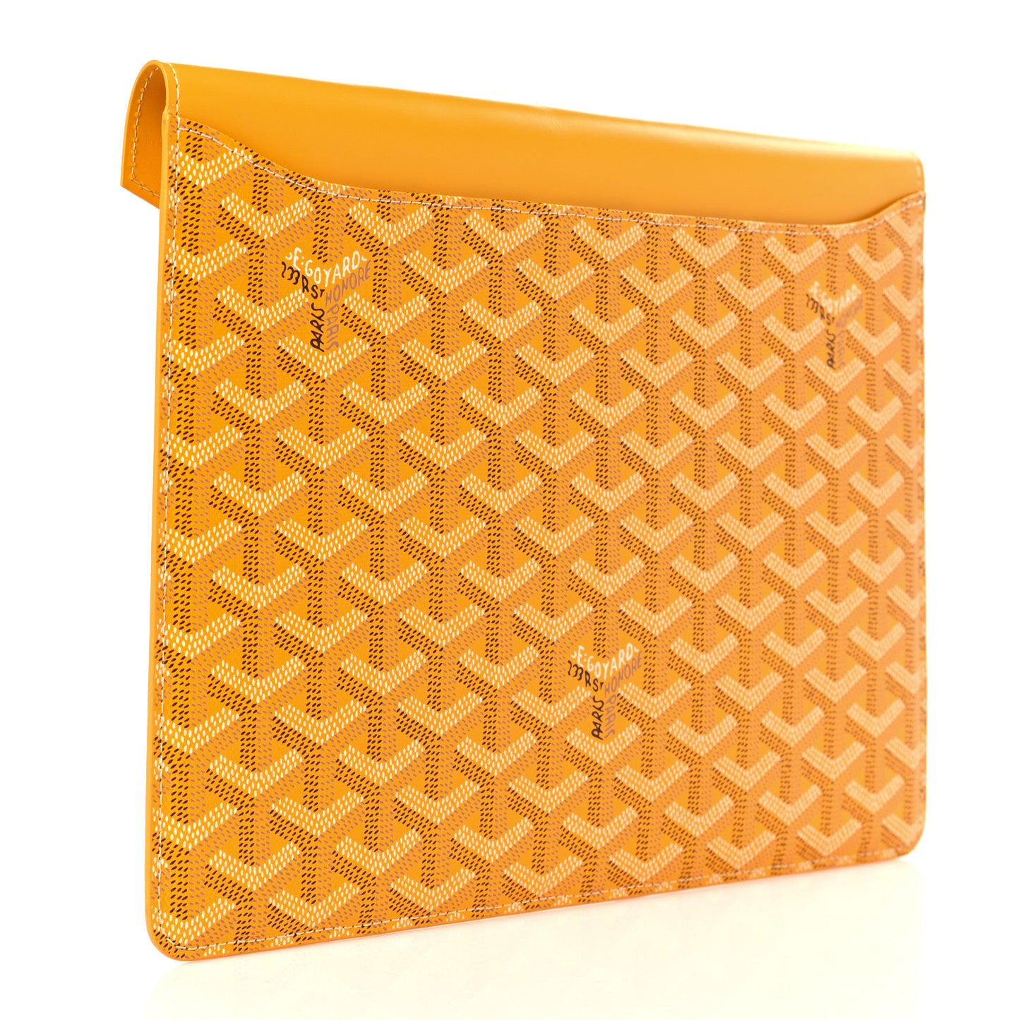 Goyardine Large Commando Envelope 2 Flat Pouch Yellow