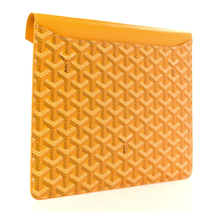 Goyard Goyardine Large Commando Envelope 2 Flat Pouch Yellow 3 of 7