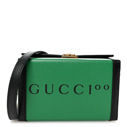 Gucci Grained Calfskin Gucci 100 Mini Bag Green 1 of 10