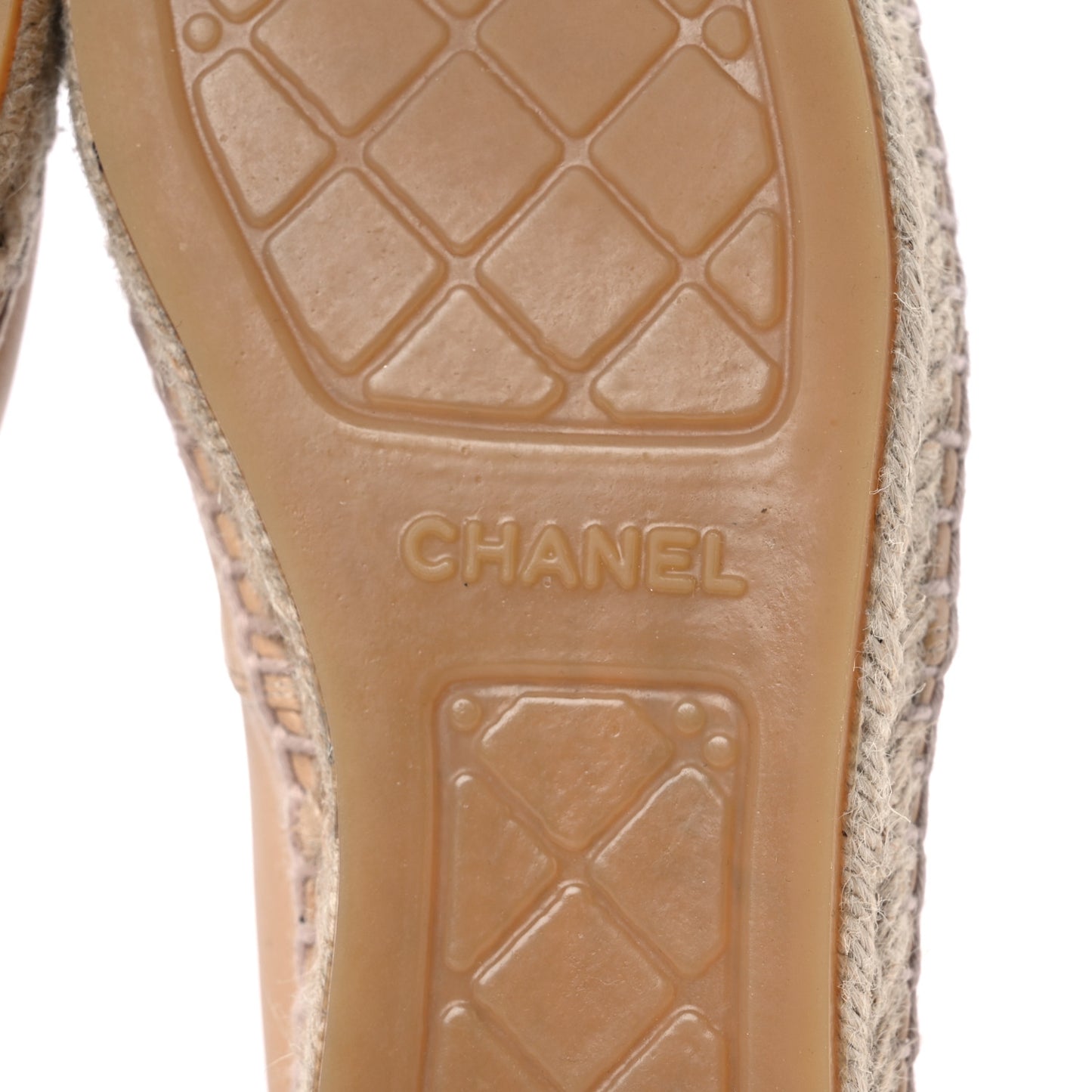 Lambskin CC Espadrilles 39 Beige Black