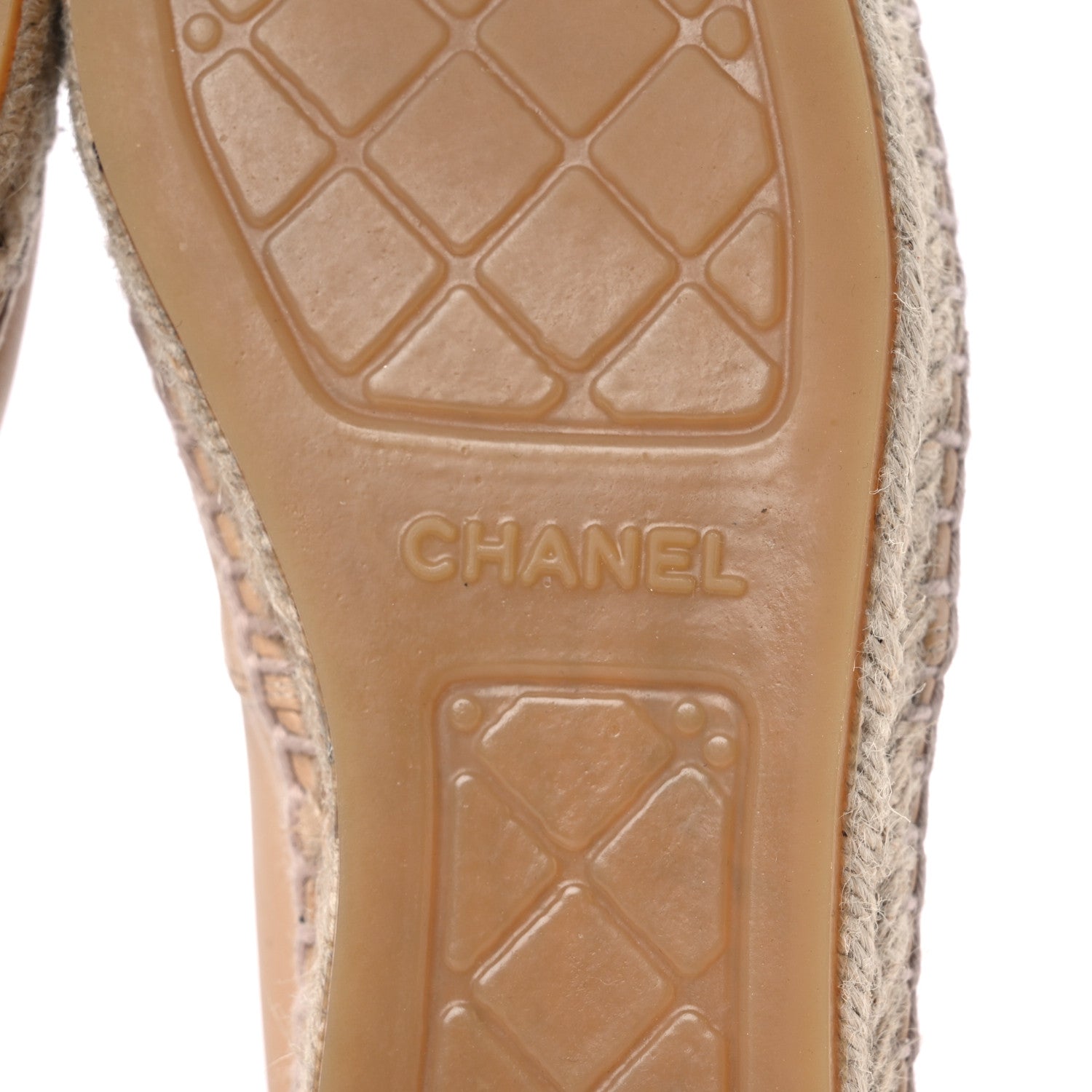 Chanel Lambskin CC Espadrilles 39 Beige Black 6 of 12