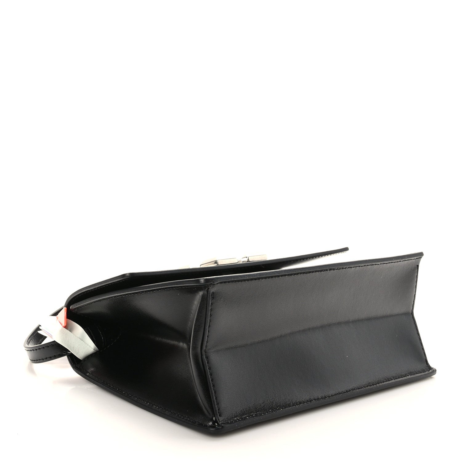 Off-White Calfskin Cash Jitney 1.4 Shoulder Bag Black 4 of 10