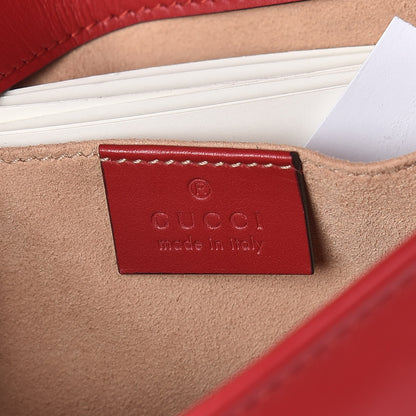 Gucci Calfskin Matelasse Mini GG Marmont Shoulder Bag Hibiscus Red 7 of 12