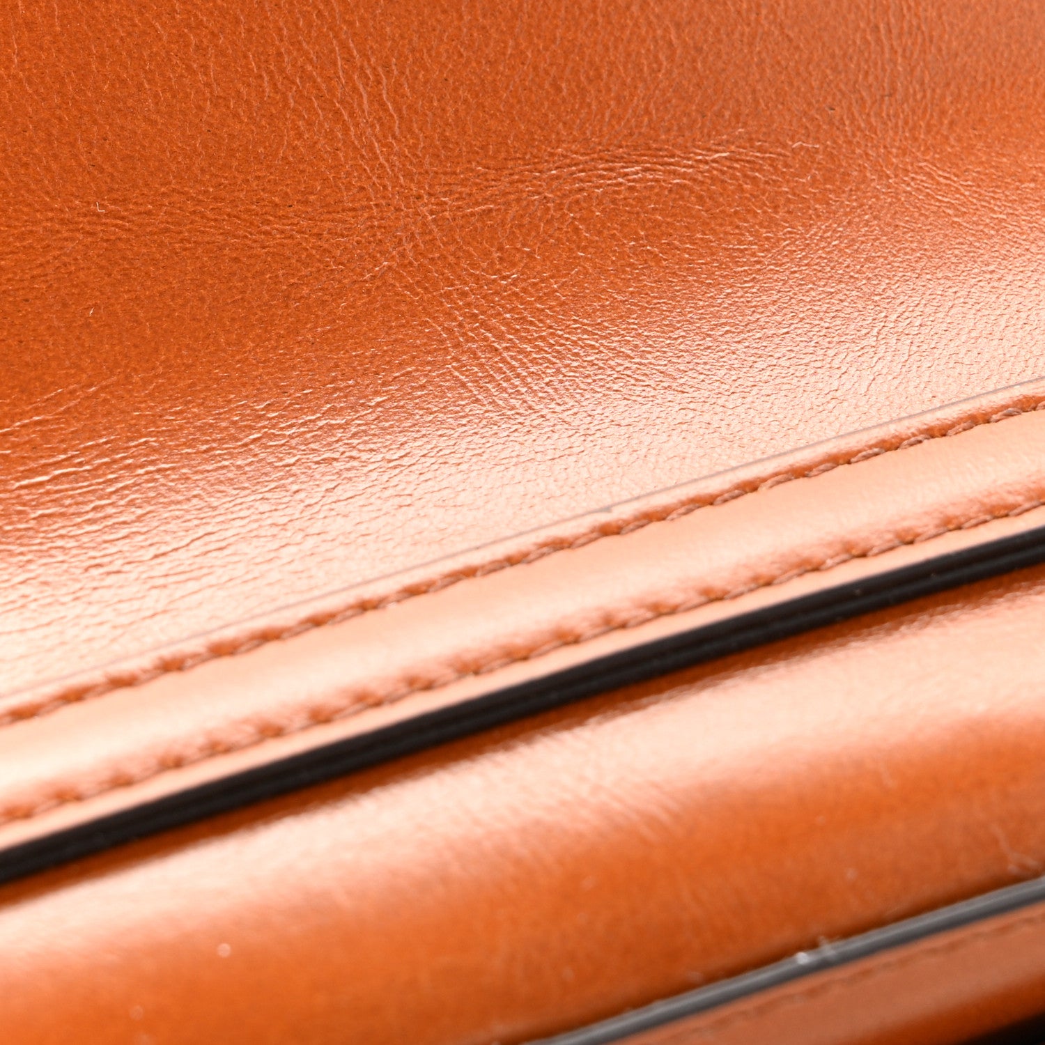 Chloe Calfskin Iconic Flap Wallet On Chain Clay Brown 15 of 16