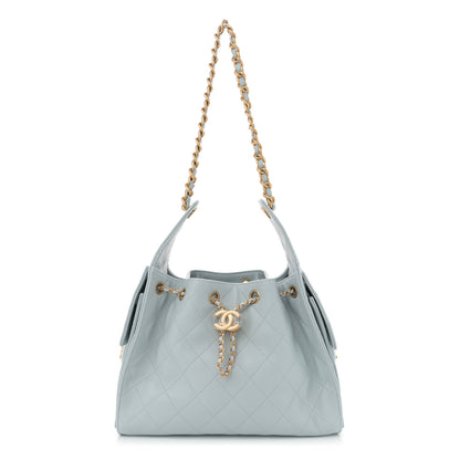 Chanel Caviar Quilted Small Chanel 25 Handbag Light Blue 1 of 10