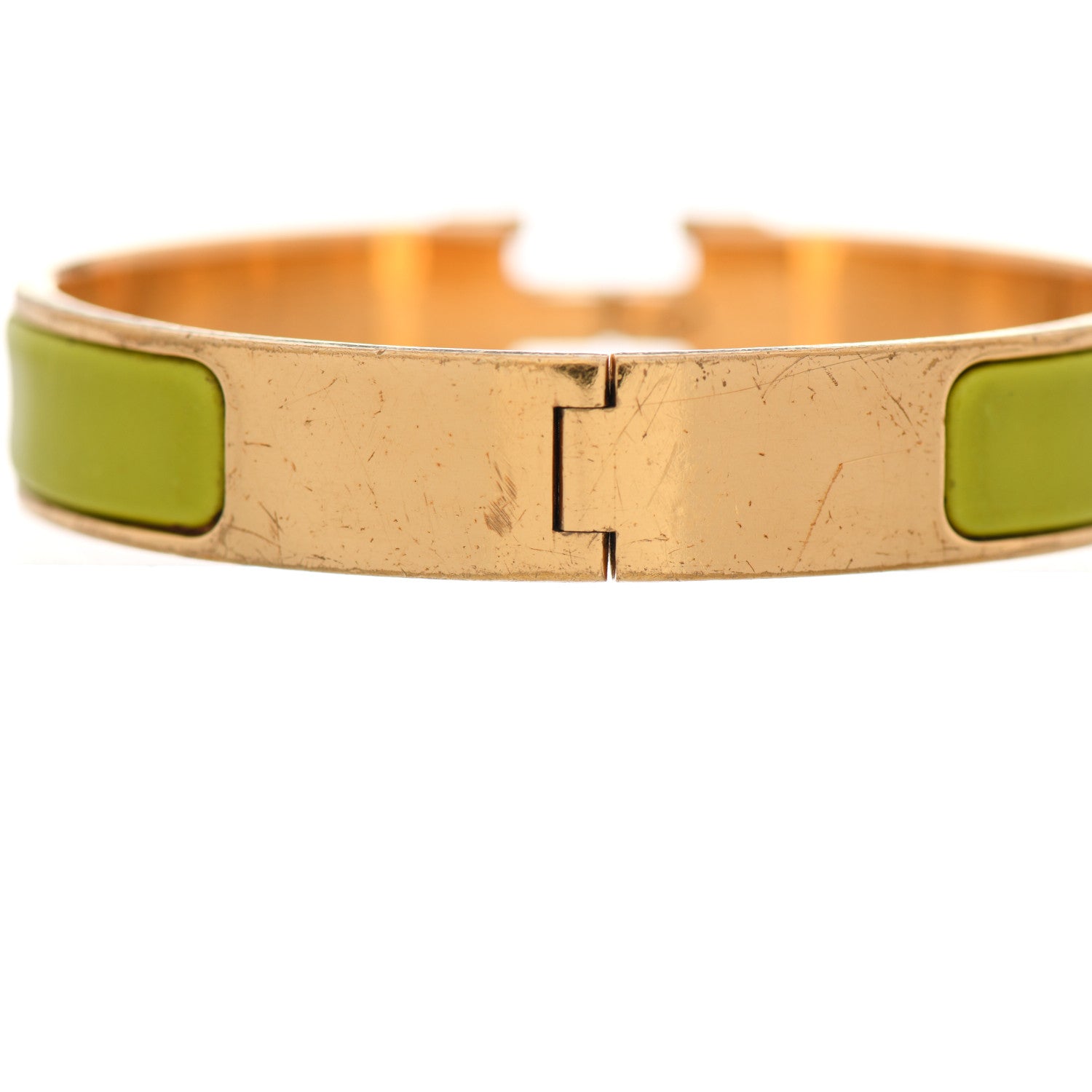 Hermes Enamel Narrow Clic Clac H Bracelet PM Jaune Citron 5 of 7