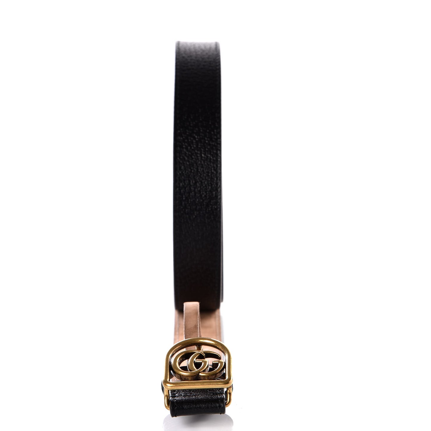 Calfskin Framed Double G Belt 100 40 Black