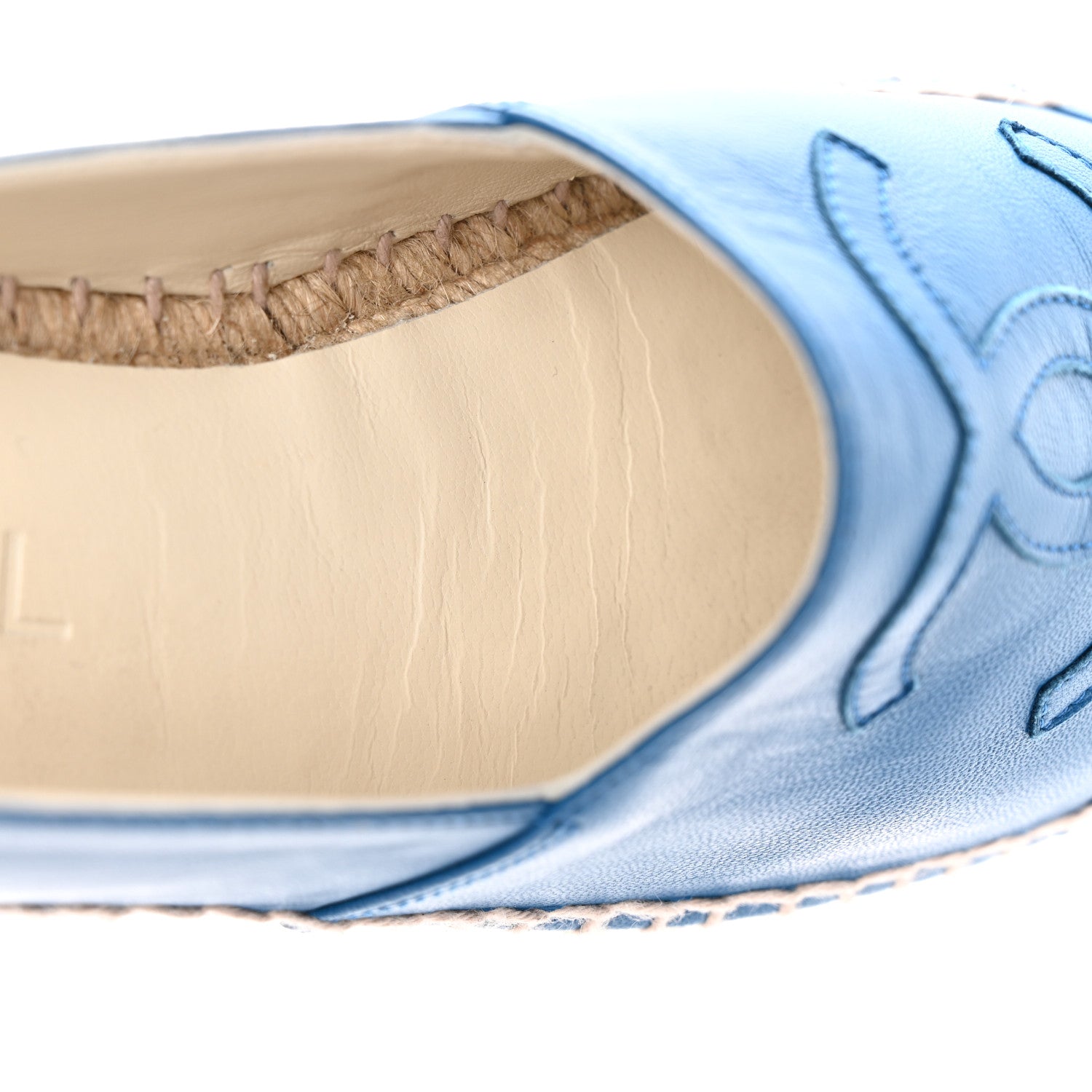 Chanel Lambskin CC Espadrilles 37 Blue 12 of 12