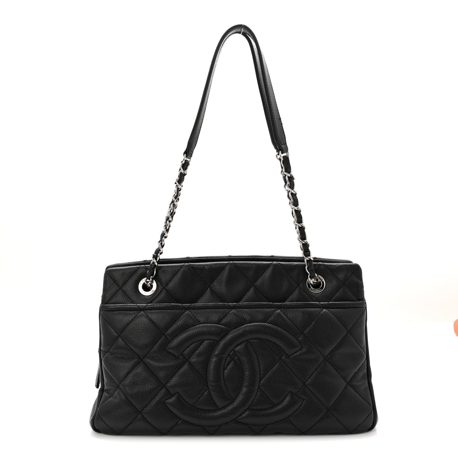 Chanel Caviar Quilted CC Timeless Soft Tote Black 1 of 12