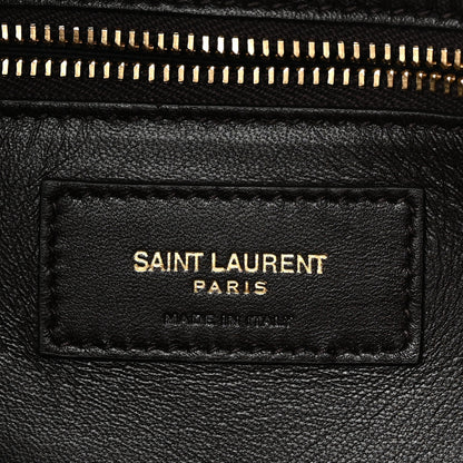 Saint Laurent Shiny Crocodile Embossed Calfskin Le Maillon Satchel Coffee 6 of 10