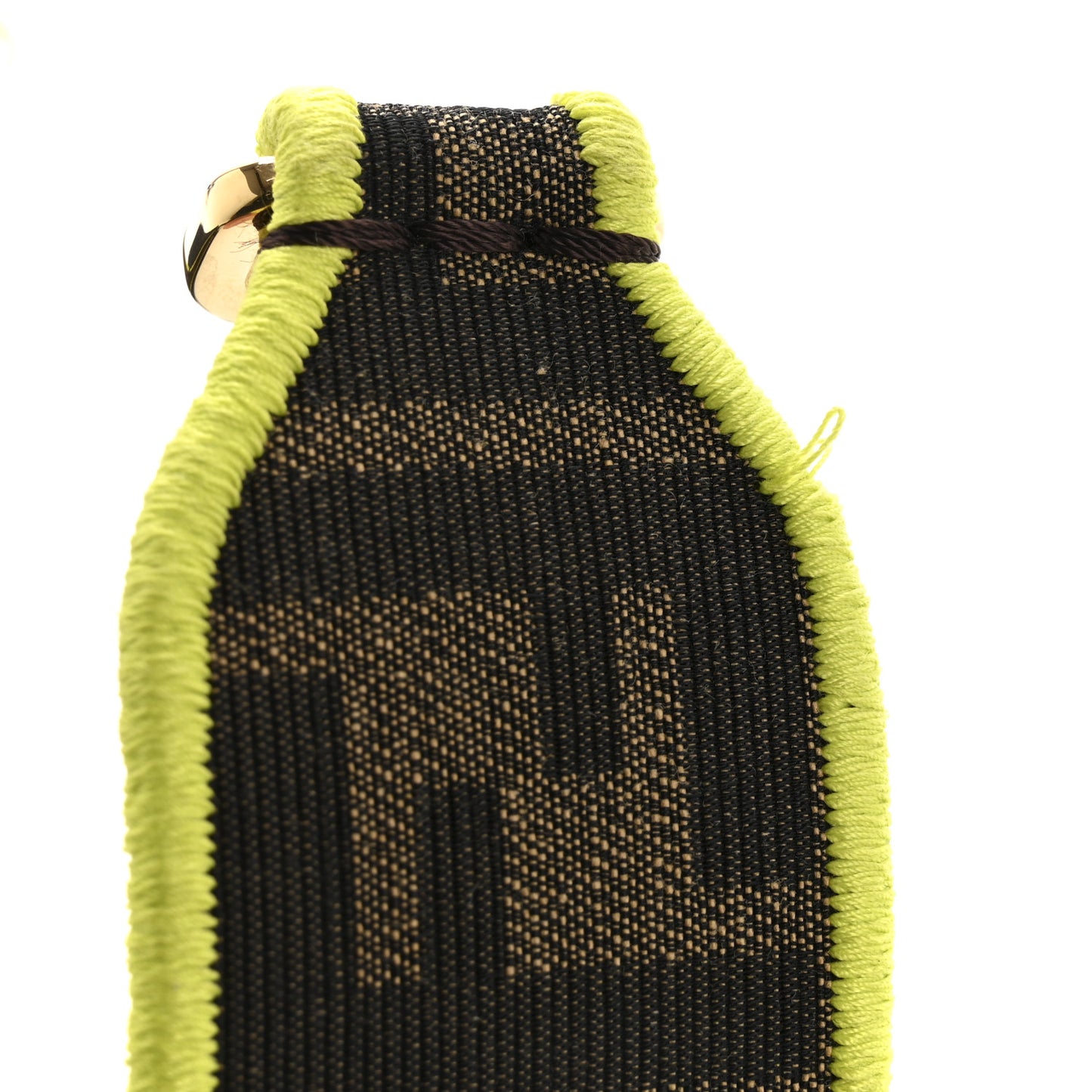 Fabric Jacquard FF 1974 Cell Pocket Strap You Tobacco Moro Giallo Fluo