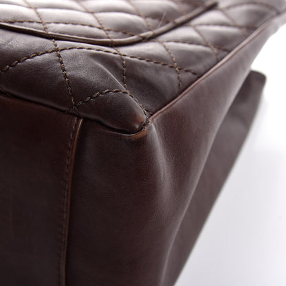 Chanel Calfskin Quilted Grand Shopping Tote GST Dark Brown 14 of 14