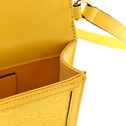 Gucci GG Monogram Scratch Lux Calfskin Mini Luce Shoulder Bag Yellow 11 of 11