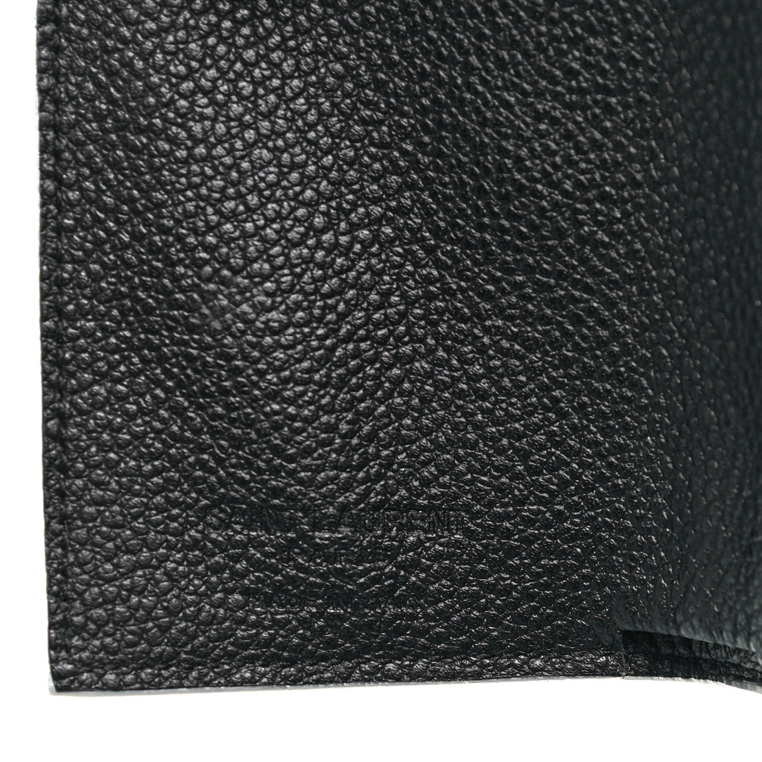 Saint Laurent Grained Calfskin Paris Petite Compact Wallet White Black 7 of 7