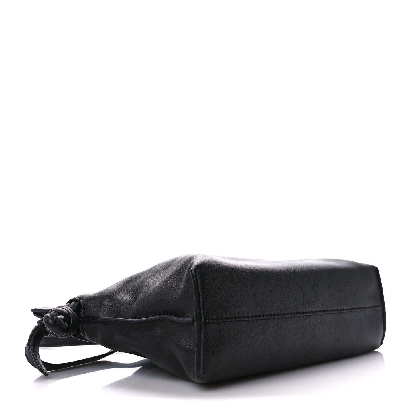 Calfskin Mini Flamenco Knot Clutch Black