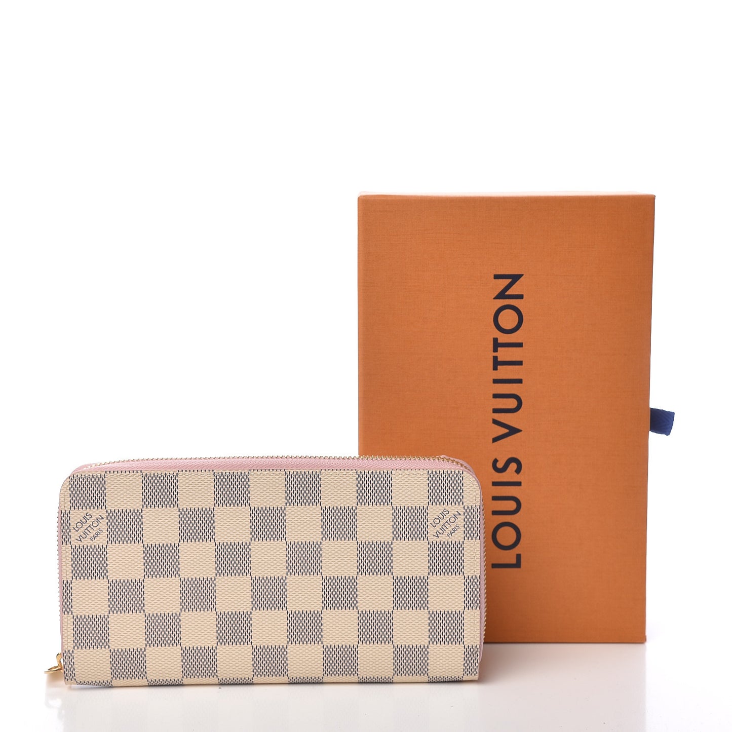 Damier Azur Zippy Wallet Rose Ballerine