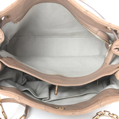 Chanel Calfskin Quilted Large Retro Chain Tote Beige 5 of 10
