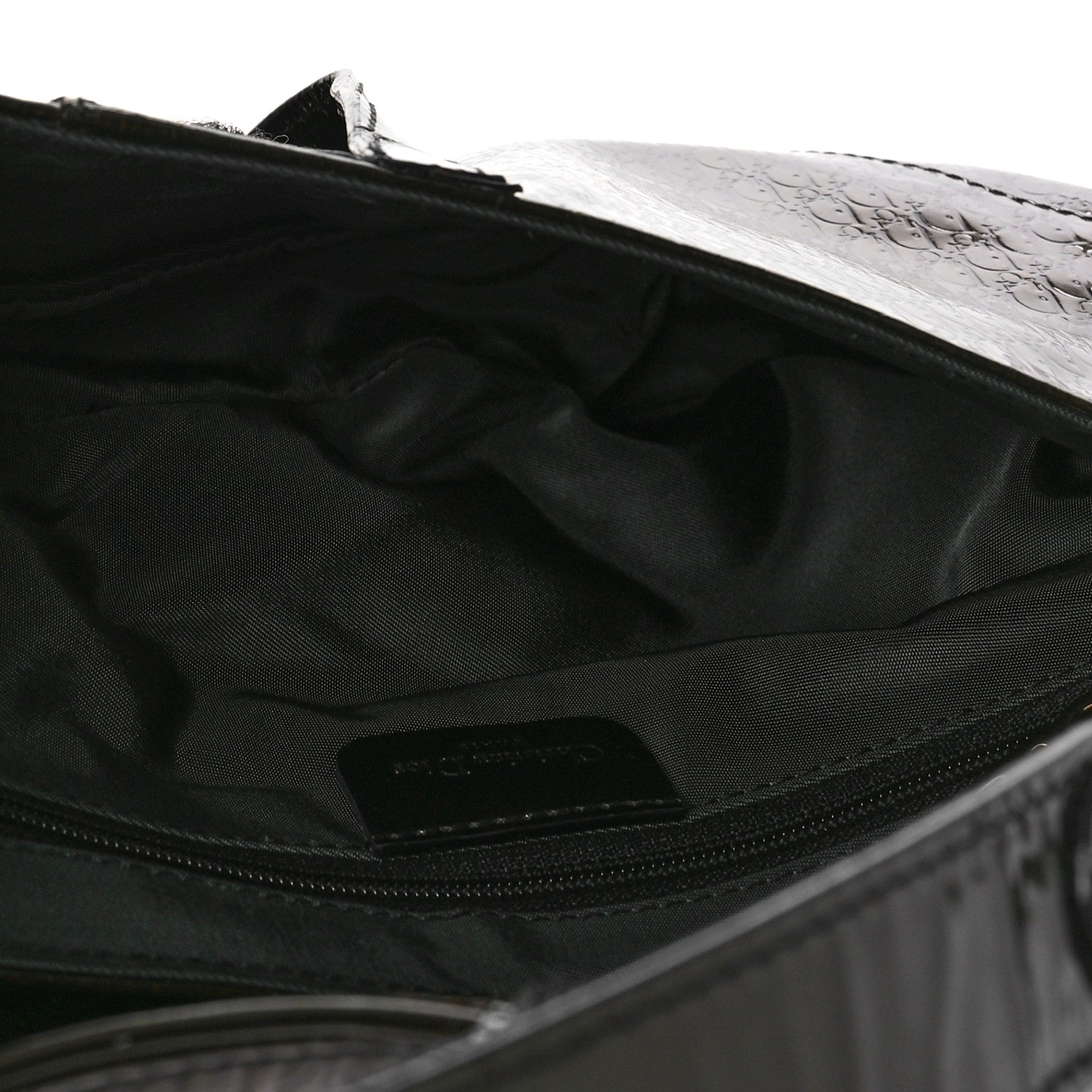 Christian Dior Patent Diorissimo Saddle Bag Green 5 of 10