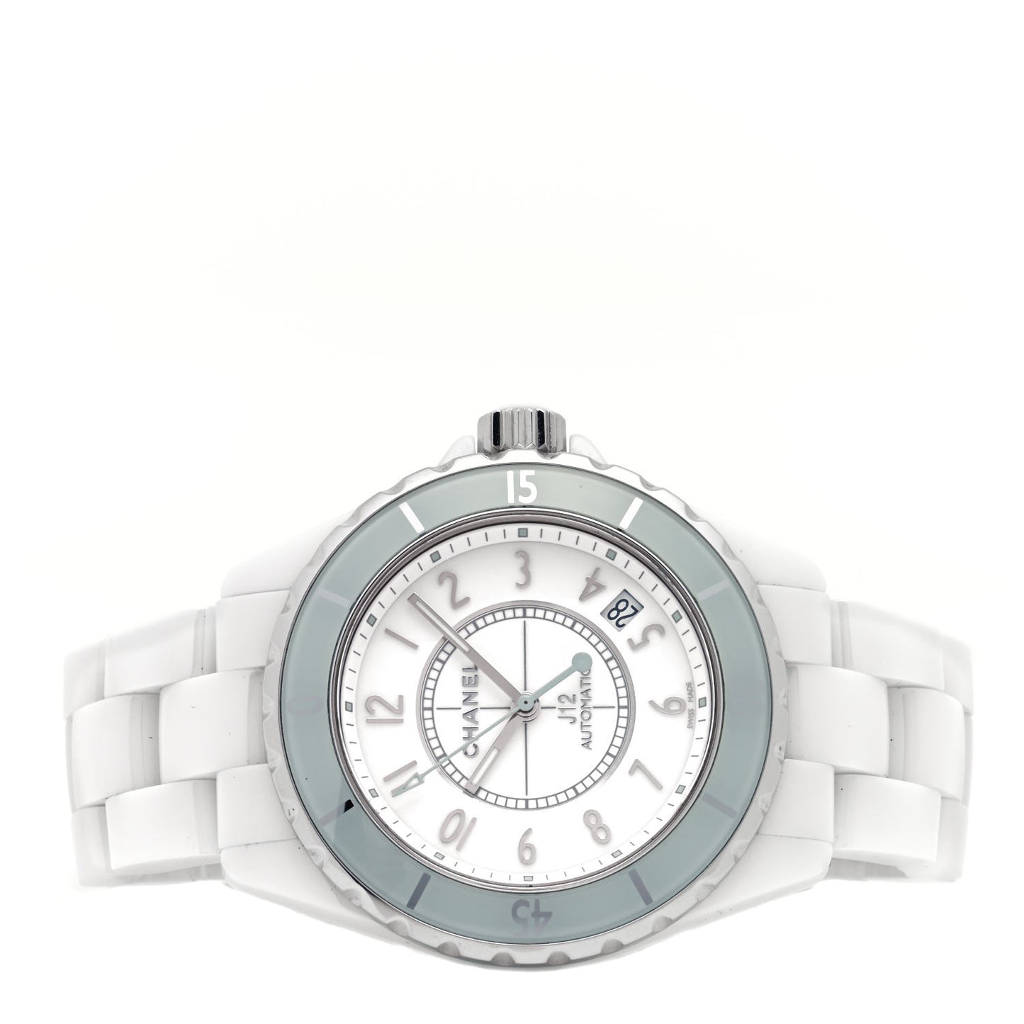 Stainless Steel Ceramic 38mm J12 Automatic Watch Soft Blue