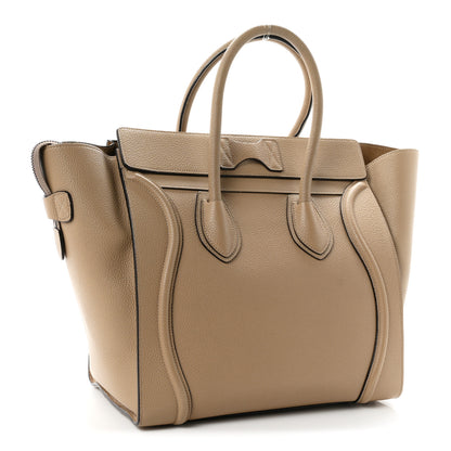 Celine Drummed Calfskin Mini Luggage Dune 3 of 10