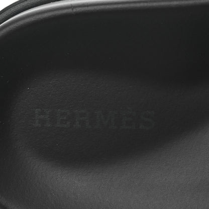 Hermes Suede Goatskin Womens Chypre Sandals 37.5 Marine Violet Majorette 5 of 7