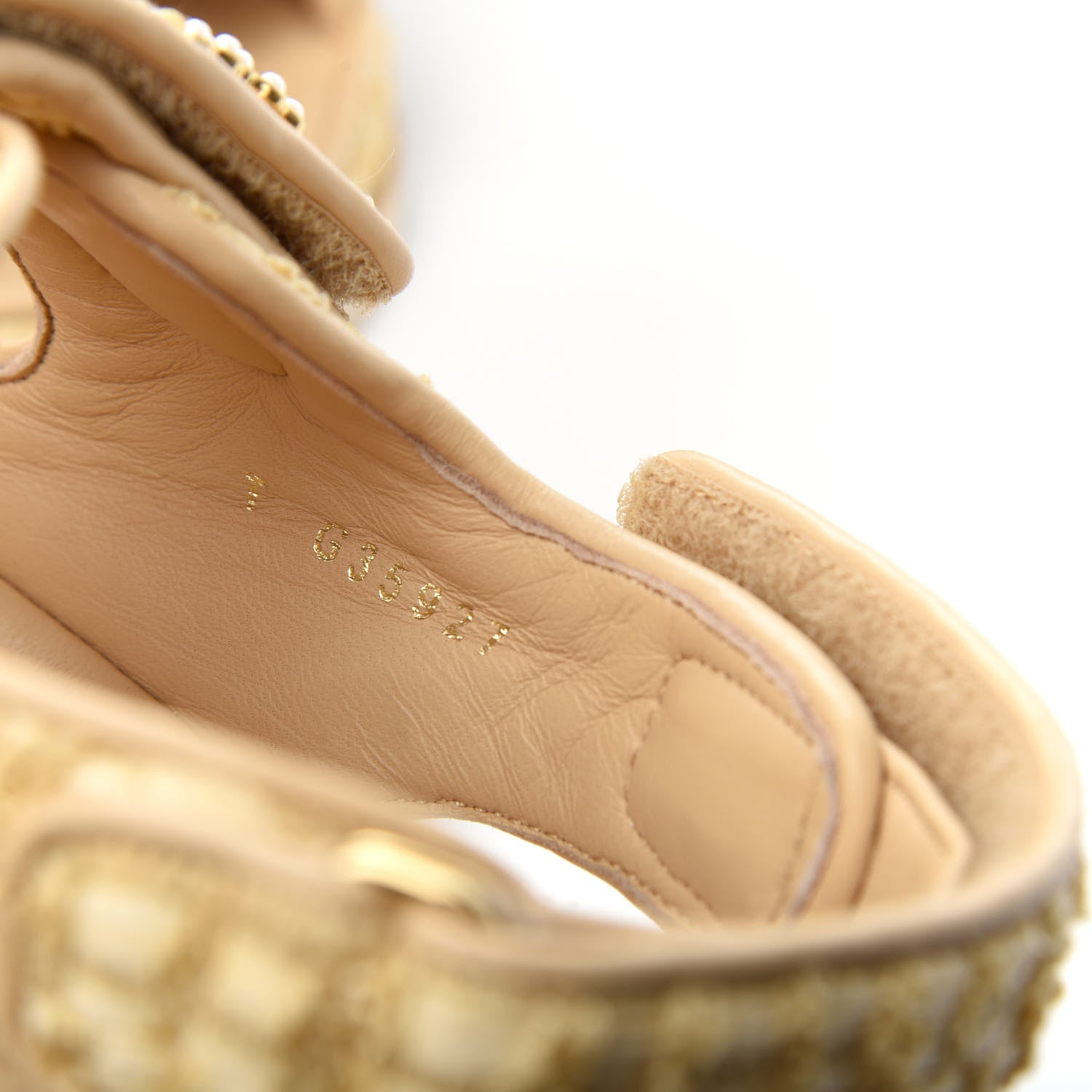 Chanel Braided Fabric Velcro Dad Sandals 39 Beige 10 of 11